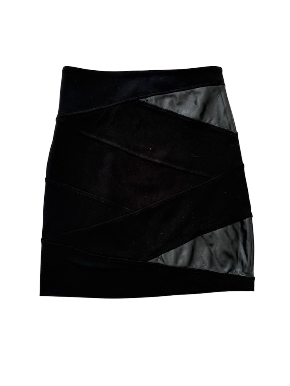 Talula Faux Leather Panel Mini Skirt
